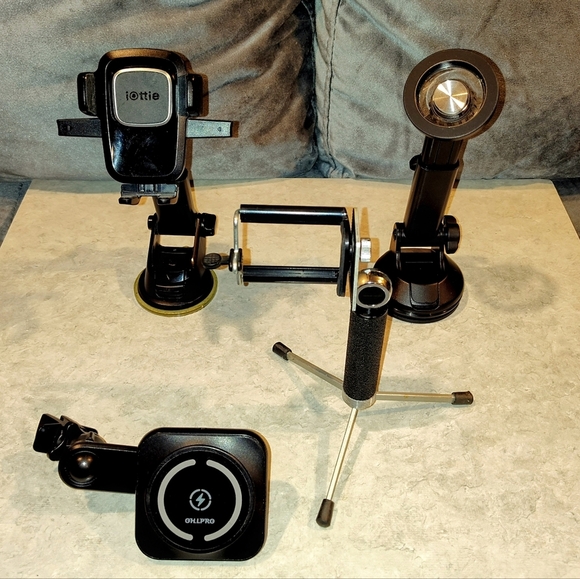 CELLPHONE ACCESSORIES BUNDLE CAR PHONE HOLDERS, TRI-POD, ARM BAND & OHL CHARGER - Picture 5 of 16